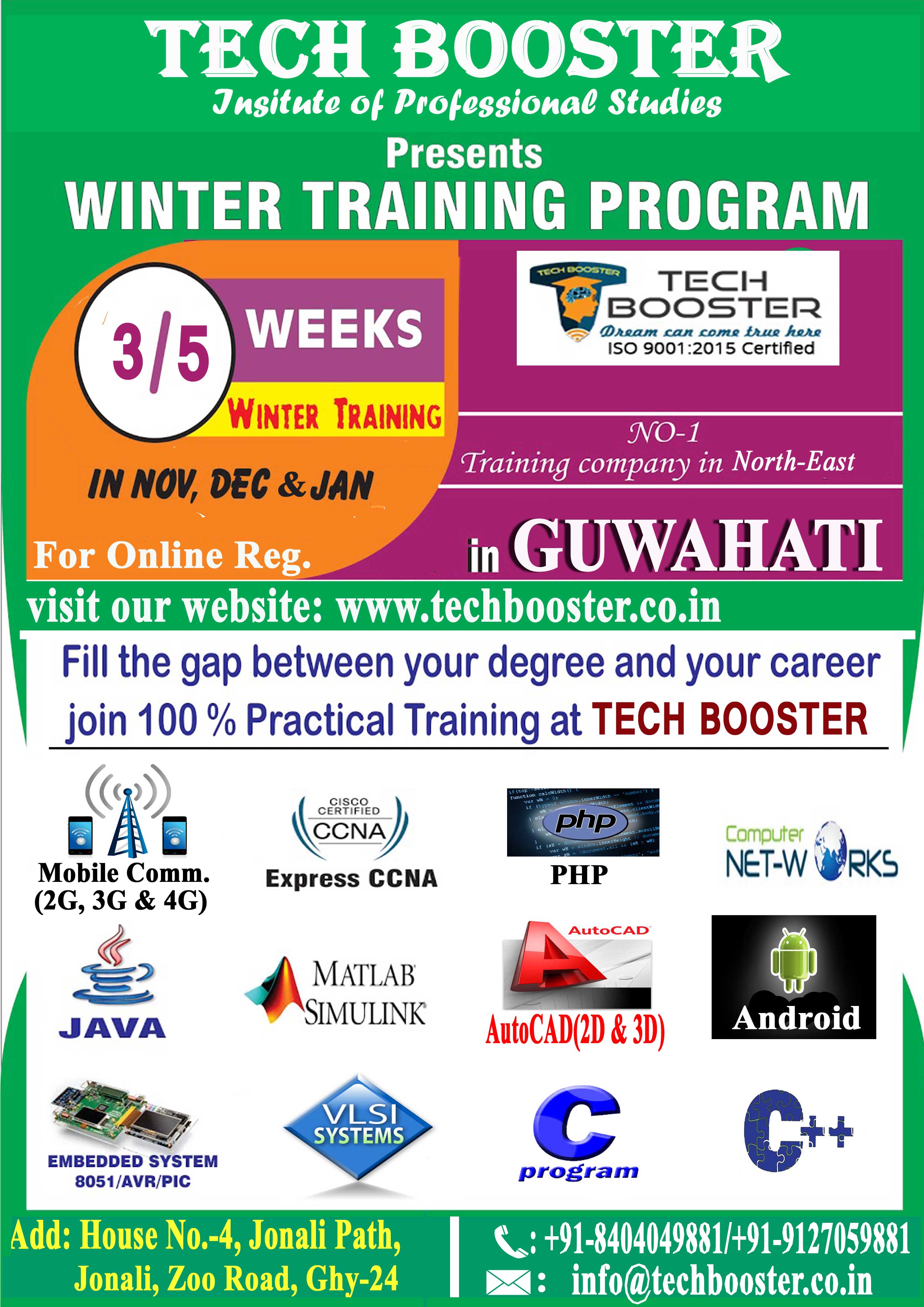 Winter Training from Tech Booster - Number 1 Professional Training Institute in Guwahati, North-East